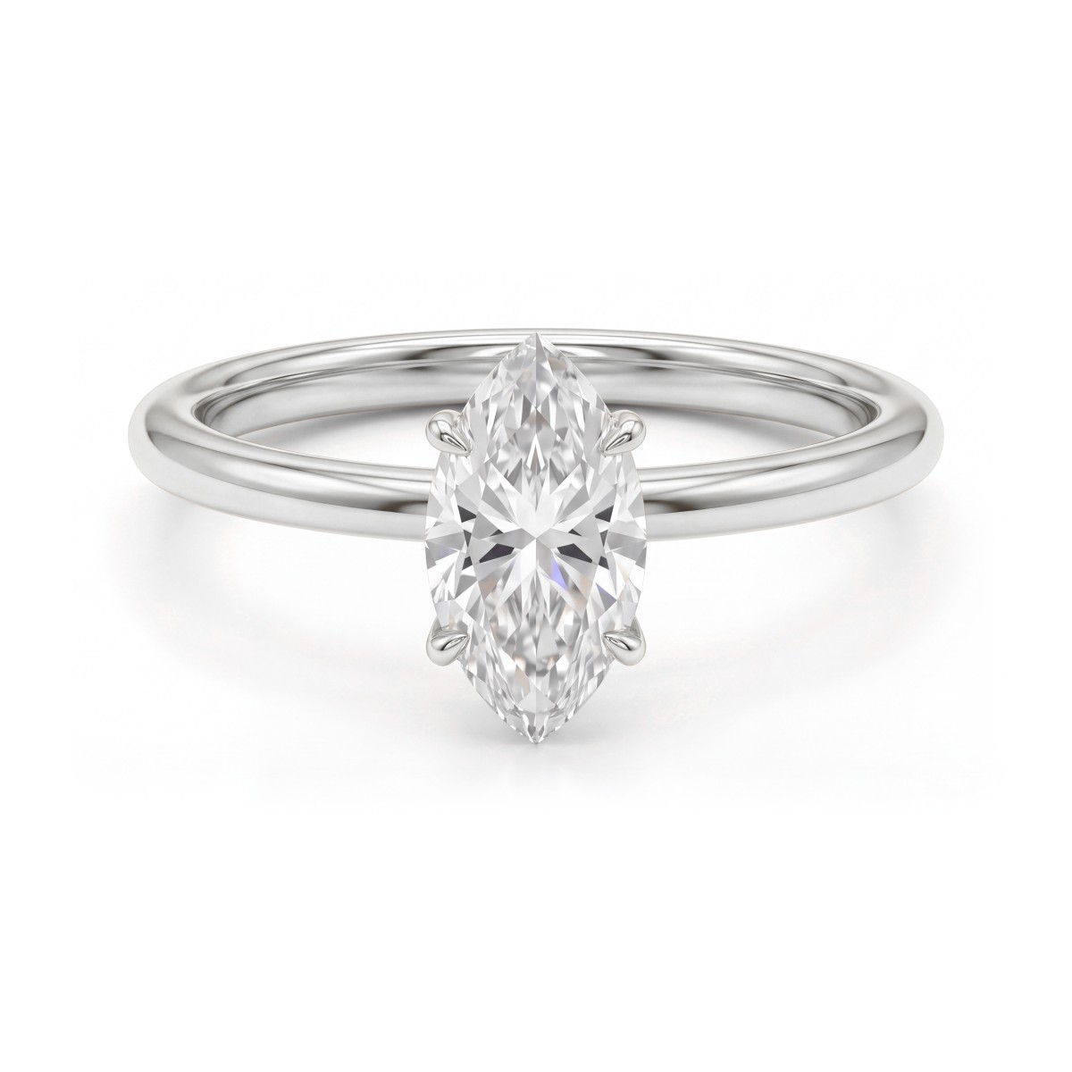 Willow - ensteinsforlovelsesring med marquiseslipt moissanite