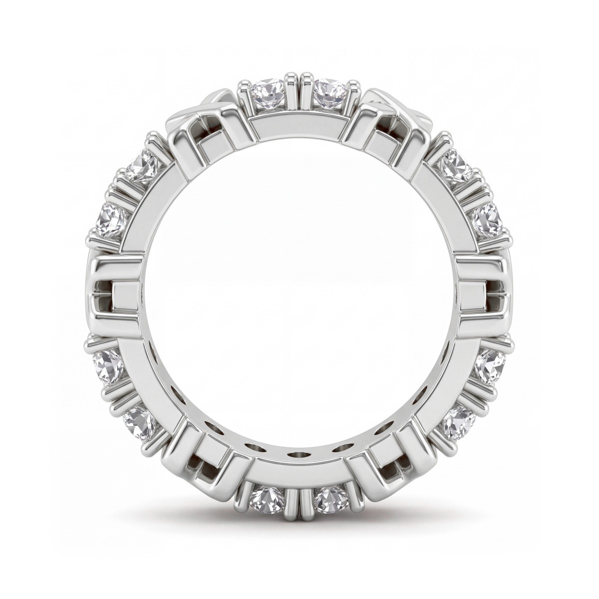 Duetta - alliansering med rund moissanite og X-motiver