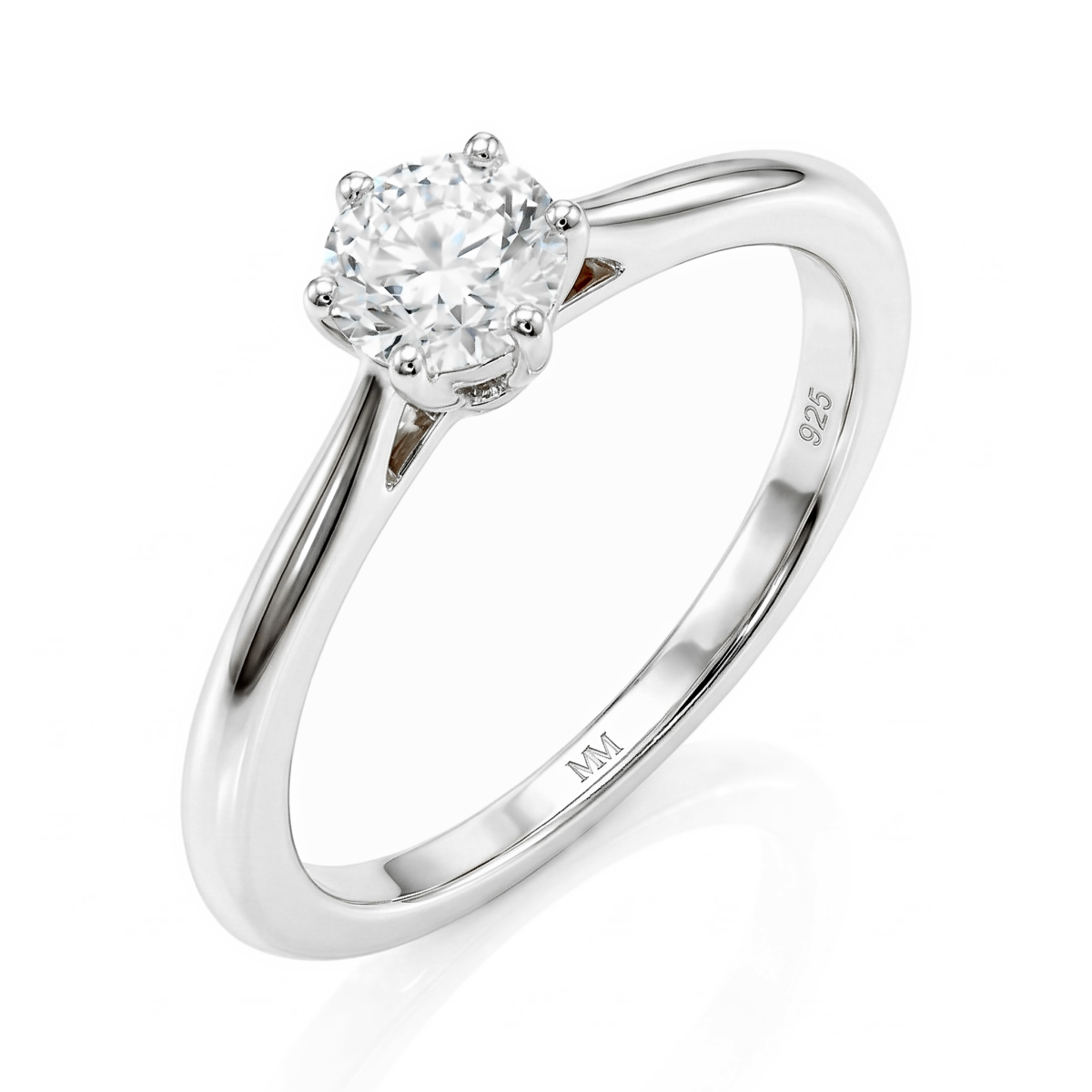 Ella - ensteinsforlovelsesring med moissanite