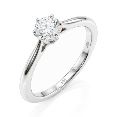 Ella - ensteinsforlovelsesring med moissanite