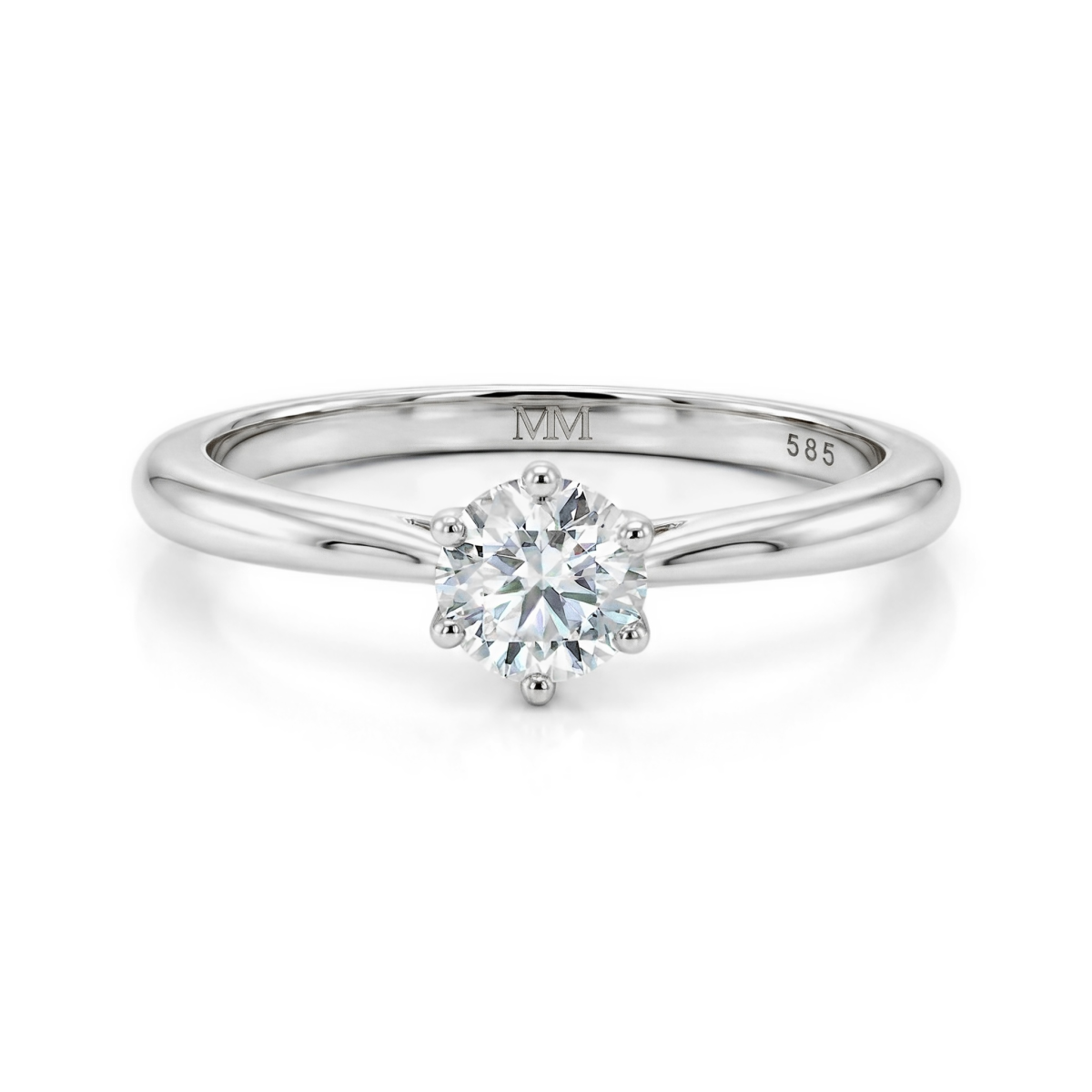 Ella - ensteinsforlovelsesring med moissanite