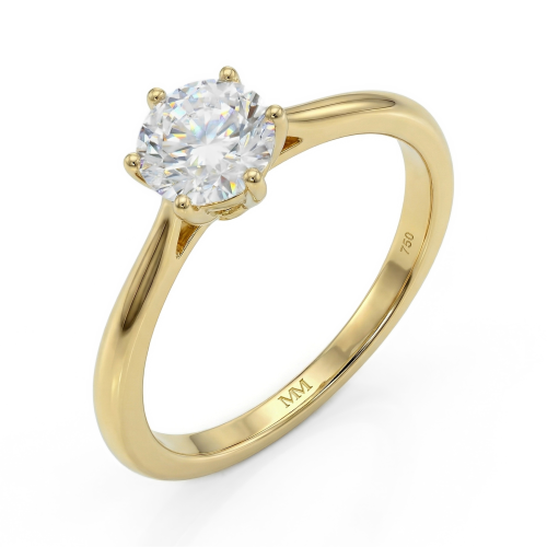 Ella - ensteinsforlovelsesring med moissanite