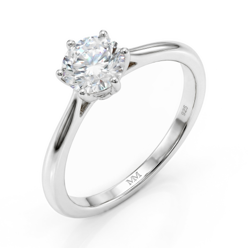 Ella - ensteinsforlovelsesring med moissanite