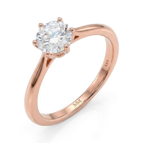 Ella - ensteinsforlovelsesring med moissanite