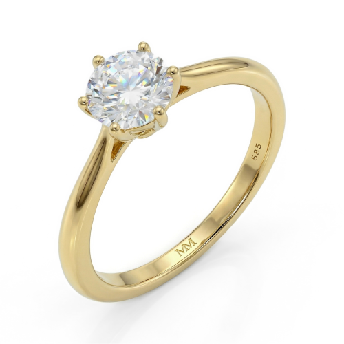 Ella - ensteinsforlovelsesring med moissanite