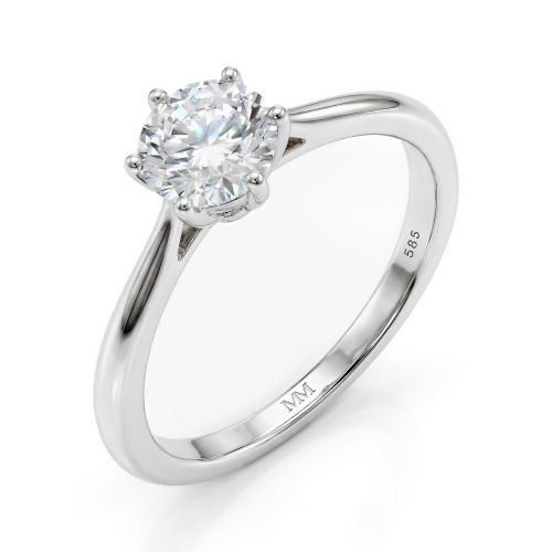 Ella - ensteinsforlovelsesring med moissanite