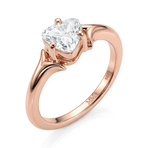 Elysia - ensteinsring med moissanite i trillionslip