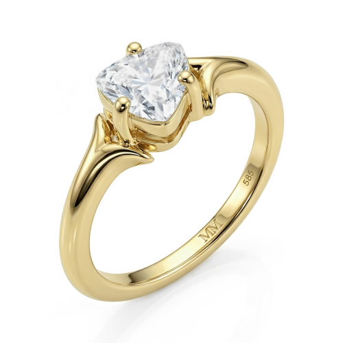 Elysia - ensteinsring med moissanite i trillionslip