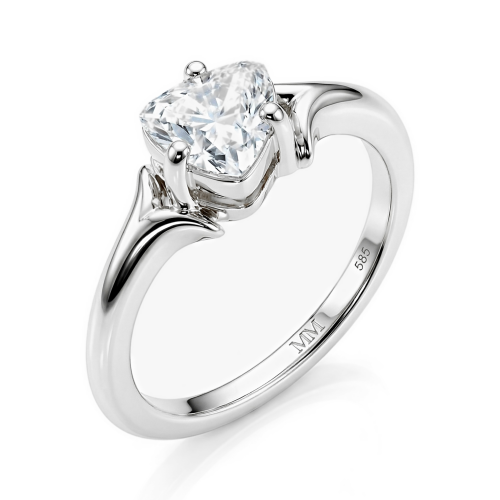 Elysia - ensteinsring med moissanite i trillionslip