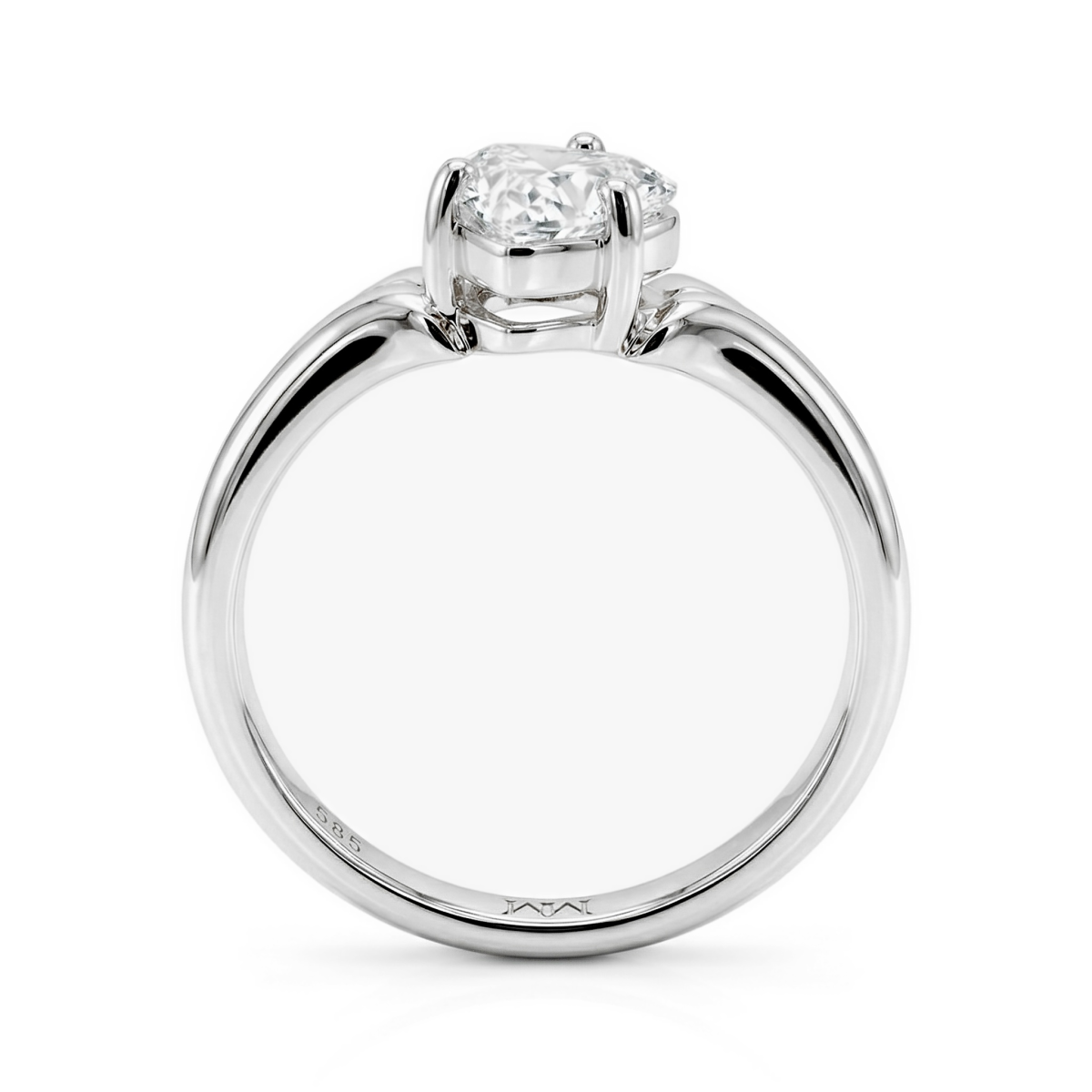 Elysia - ensteinsring med moissanite i trillionslip