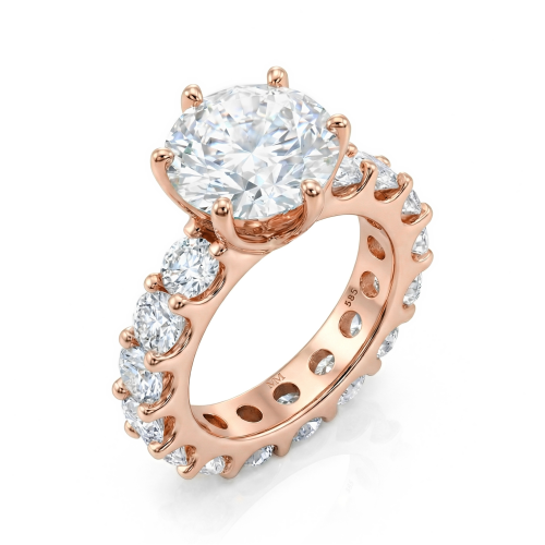 Solstice - praktfull forlovelsesring i evighetsdesign med moissanite