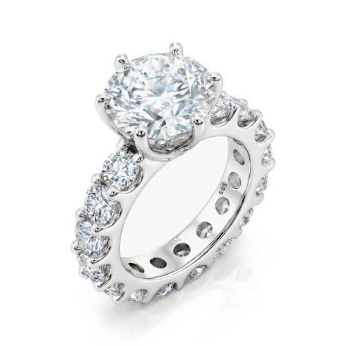 Solstice - praktfull forlovelsesring i evighetsdesign med moissanite