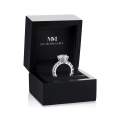 Solstice - praktfull forlovelsesring i evighetsdesign med moissanite