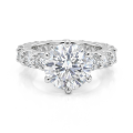 Solstice - praktfull forlovelsesring i evighetsdesign med moissanite