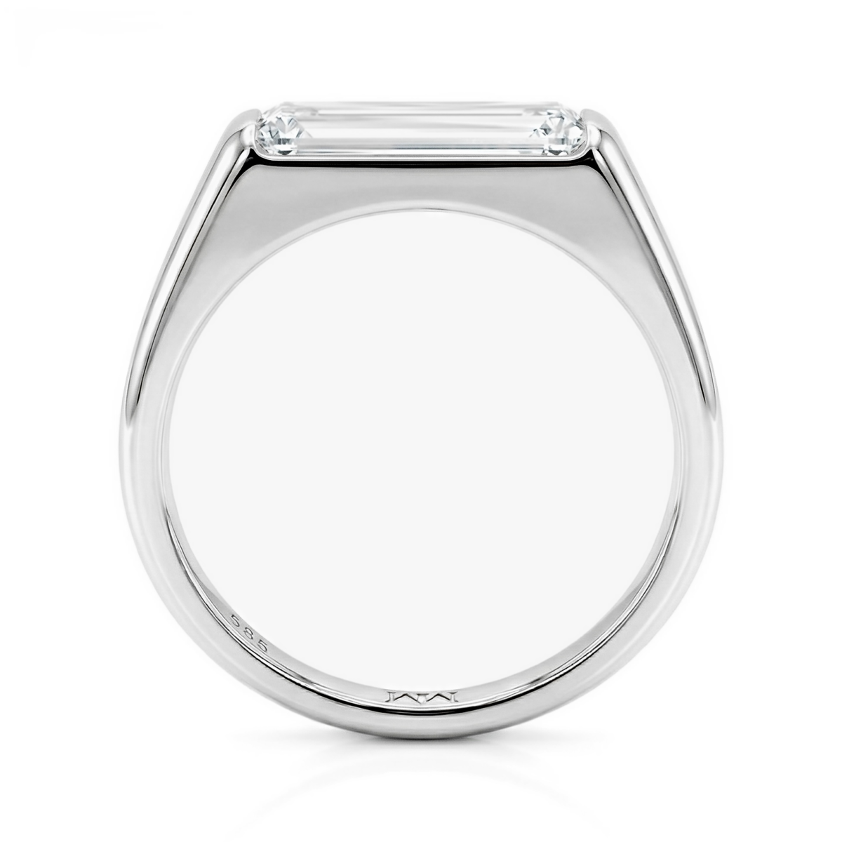 Aurelia - ensteinsring med baguetteslipt moissanite