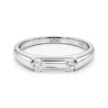 Aurelia - ensteinsring med baguetteslipt moissanite