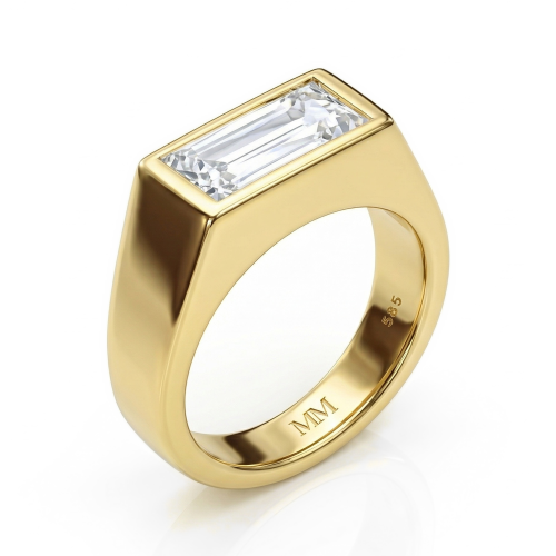 Maxton - herrering med rektangulær moissanite