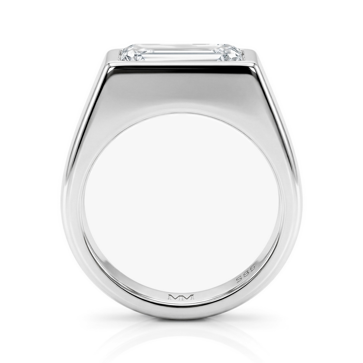 Maxton - herrering med rektangulær moissanite