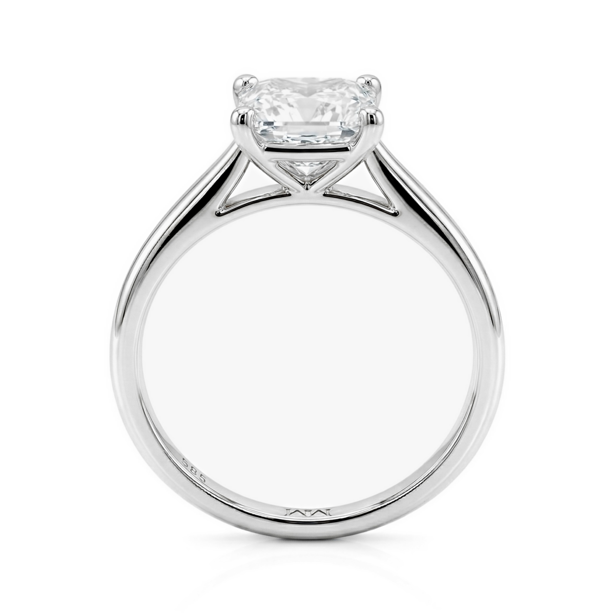 Iris - ensteinsring med prinsesseslipt moissanite | My Moissanite