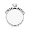 Feathra - Harry Potter-ring med gullsnoppmotiv, moissanite og vingeformede detaljer