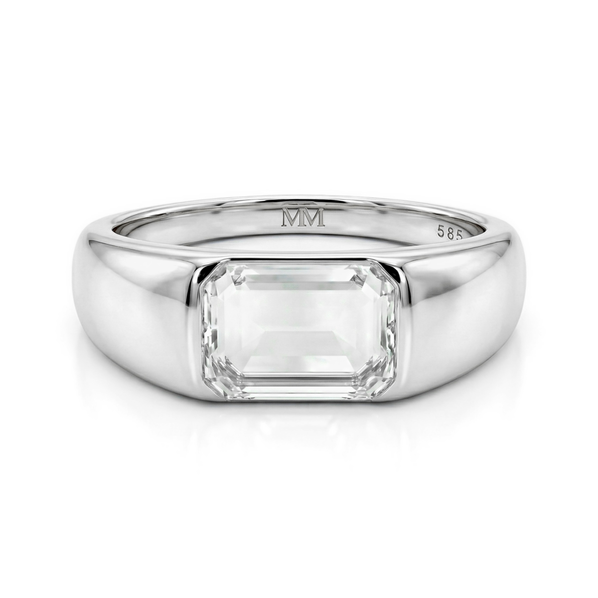 Portraitix - herrering med moissanite i portraitslip