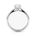 Luminara - ensteinsforlovelsesring med radiantslipt moissanite og skjult halo