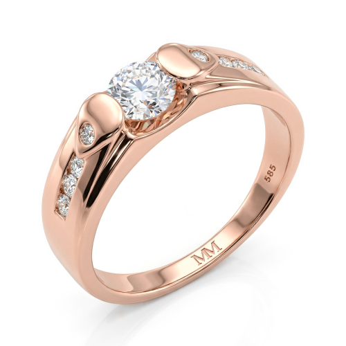 Onyx - herrering med moissanite og sidesteiner som aksenter