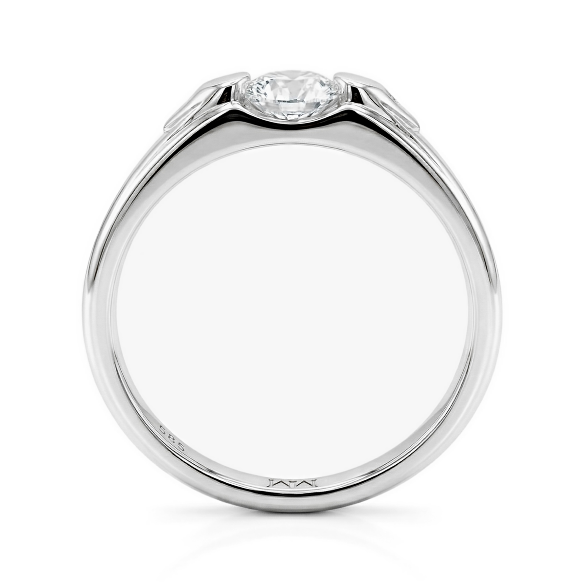 Onyx - herrering med moissanite og sidesteiner som aksenter