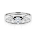 Onyx - herrering med moissanite og sidesteiner som aksenter