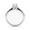 Elysium - ensteinsring med moissanite i smaragdslip | My Moissanite