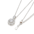 Octavia - vintage-inspirert anheng med moissanite og halo-utsmykning