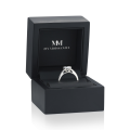 Elara - ensteinsring med puteslipt moissanite | My Moissanite