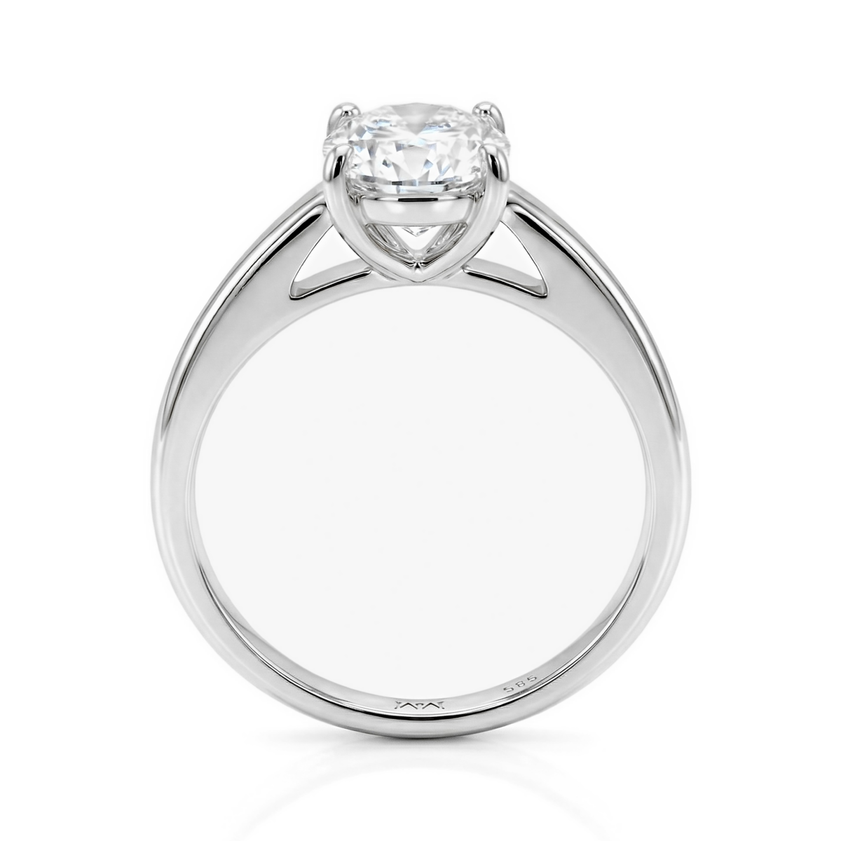 Elara - ensteinsring med puteslipt moissanite | My Moissanite
