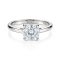 Elara - ensteinsring med puteslipt moissanite | My Moissanite