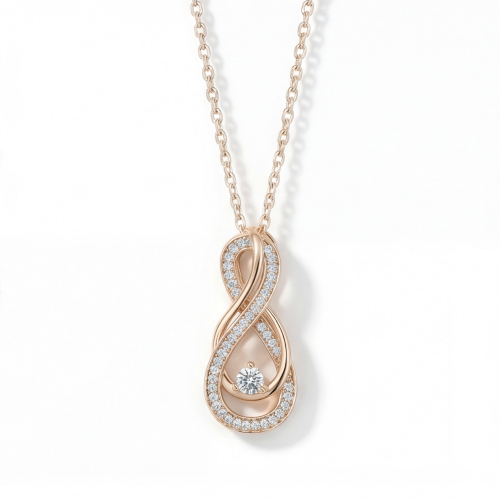 Infinity - vridd pavé-anheng med moissanite