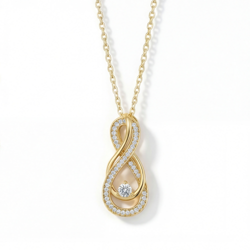 Infinity - vridd pavé-anheng med moissanite