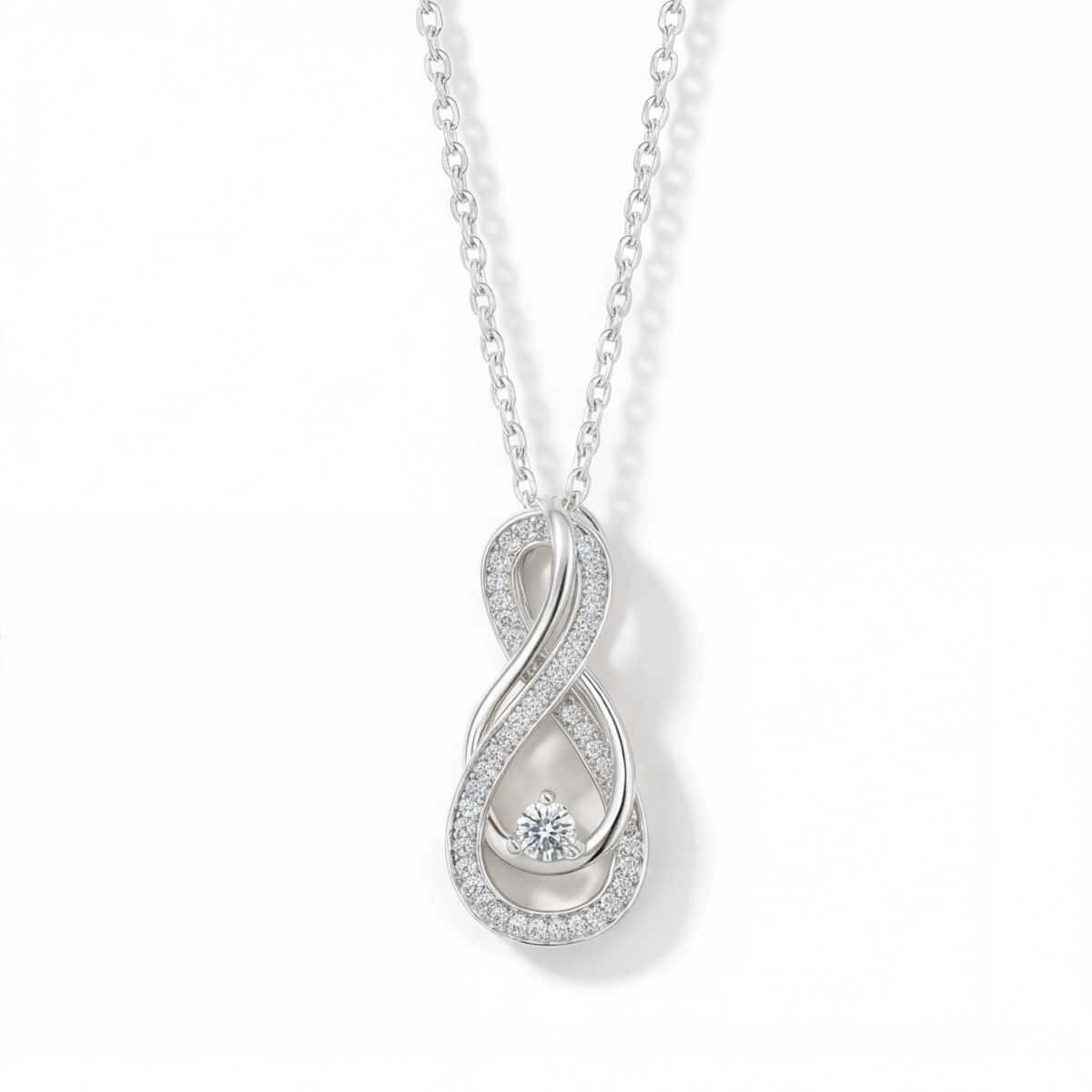 Infinity - vridd pavé-anheng med moissanite