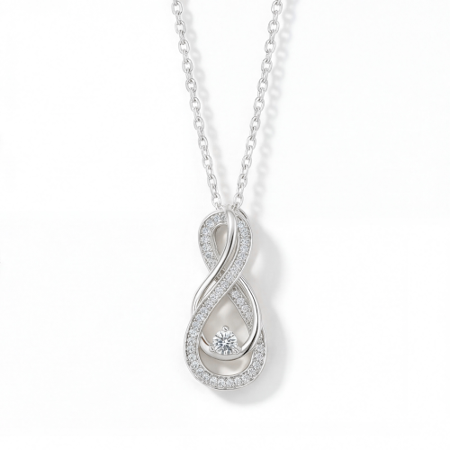 Infinity - vridd pavé-anheng med moissanite