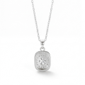 Memento - briljantslipt moissanite-anheng i pavé-halodesign