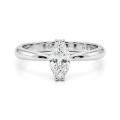 Liana - ensteinsring med moissanite i marquiseslip