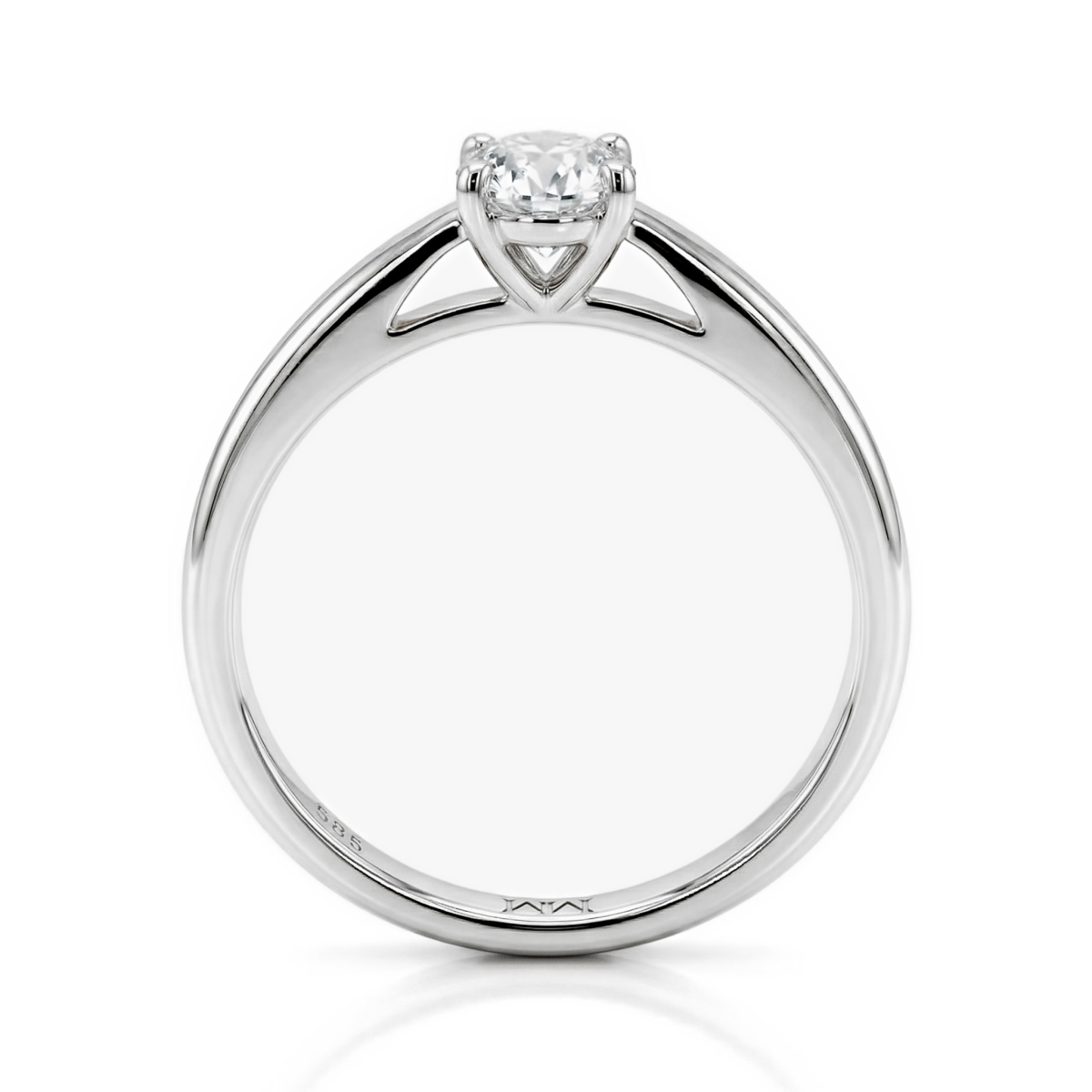 Eloise - oval ensteinsring med moissanite