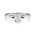 Eloise - oval ensteinsring med moissanite