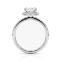 Regalia - haloring med prinsesseslipt moissanite og pavéfattet ringskinne