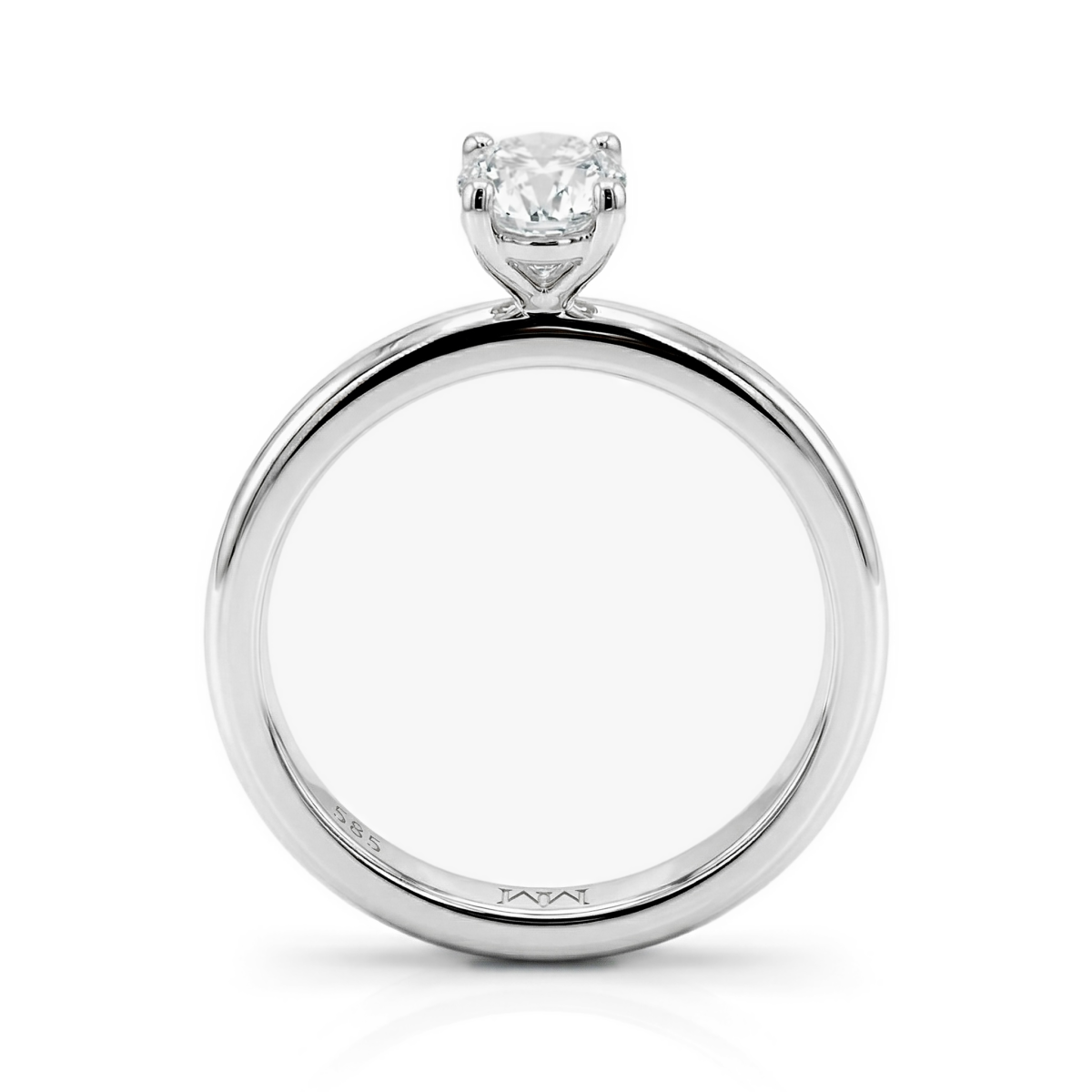 Ovalique - klassisk forlovelsesring utformet som ensteinsring med oval moissanite