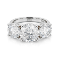 Triadique - klassisk tresteins-forlovelsesring med moissanite