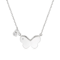 Papillia - halskjede med sommerfugl-charm og moissaniteaksenter