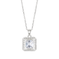 Radiance - halo-anheng med prinsesseslipt moissanite