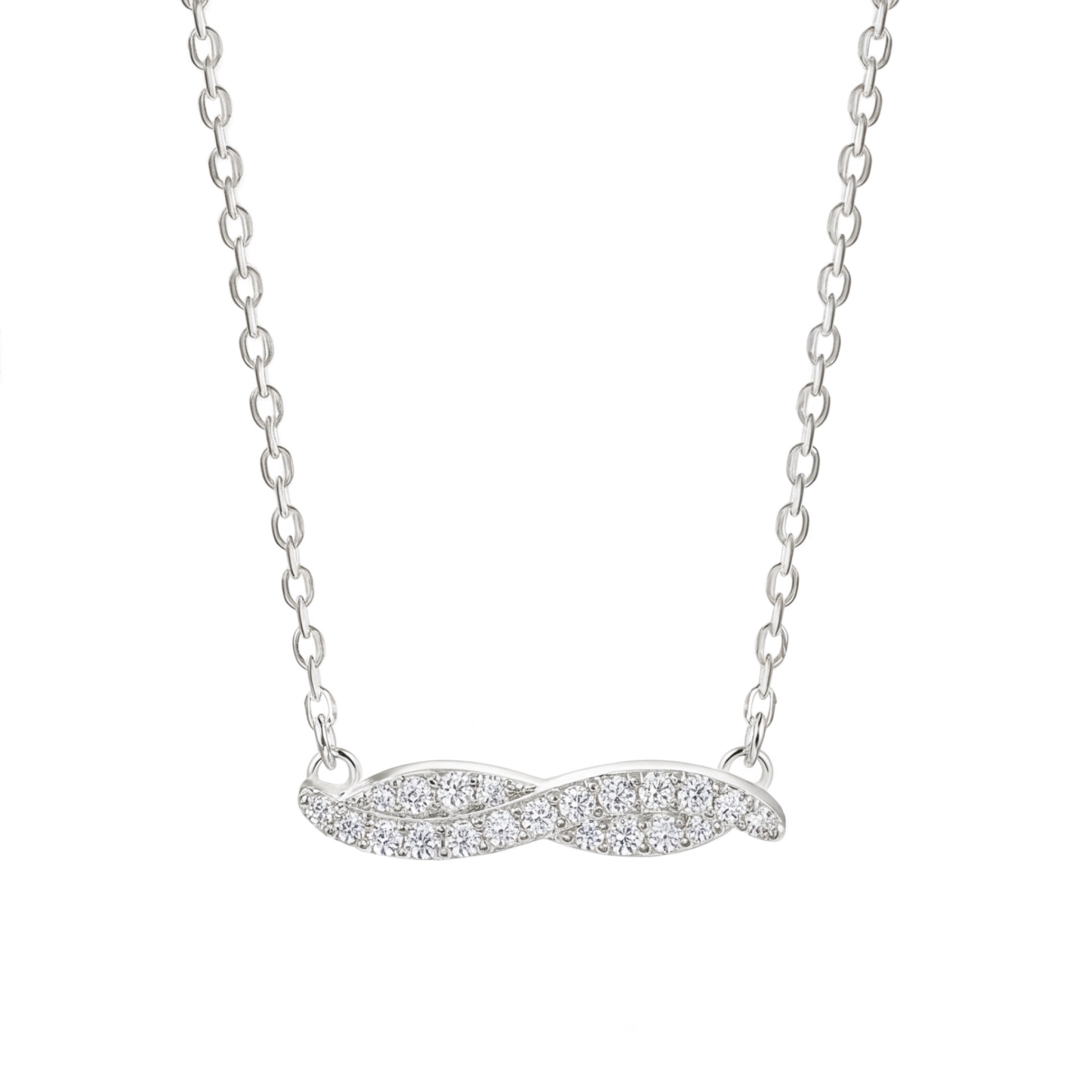 Astrid - marquise-inspirert moissanite-halskjede med pavéfatning