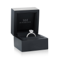 Veridian - ring med smaragdslipt moissanite og pavéfattet ringskinne