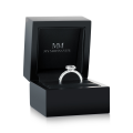 Glimmerette - luksuriøs ring med moissanite, halo og pavé-aksenter